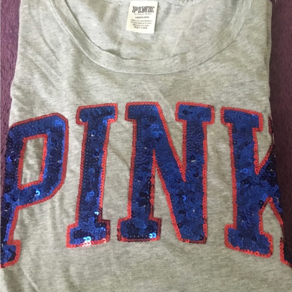 Pink By Victoria Secret Heather Grey Tee - Picture 1 of 15